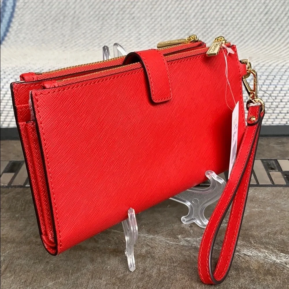 MICHAEL KORS LG DOUBLE ZIP WRISTLET FLAME